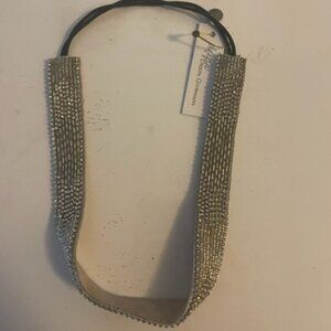 Deepa diamante and translucent bugle bead embellished headband